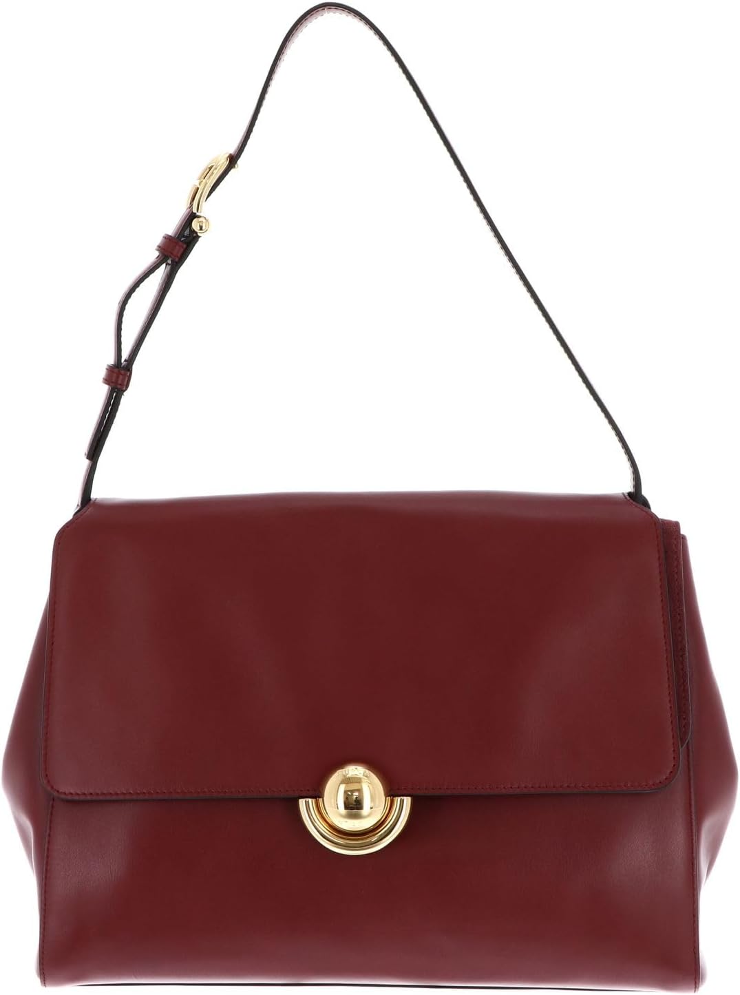 Furla Domus M WB01804-BX4184-0053S-1-002 - Borsa a spalla donna Rubino in pelle - Dimensioni 31 x 23 x 10 cm - Chiusura a risvolto e fodera in poliestere