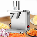 EXBERT Tagliaverdure Elettrico Professionale - Robot da Cucina Commerciale 250 W - Struttura in Acciaio Inossidabile - Taglierina Multifunzione con 5 Lame