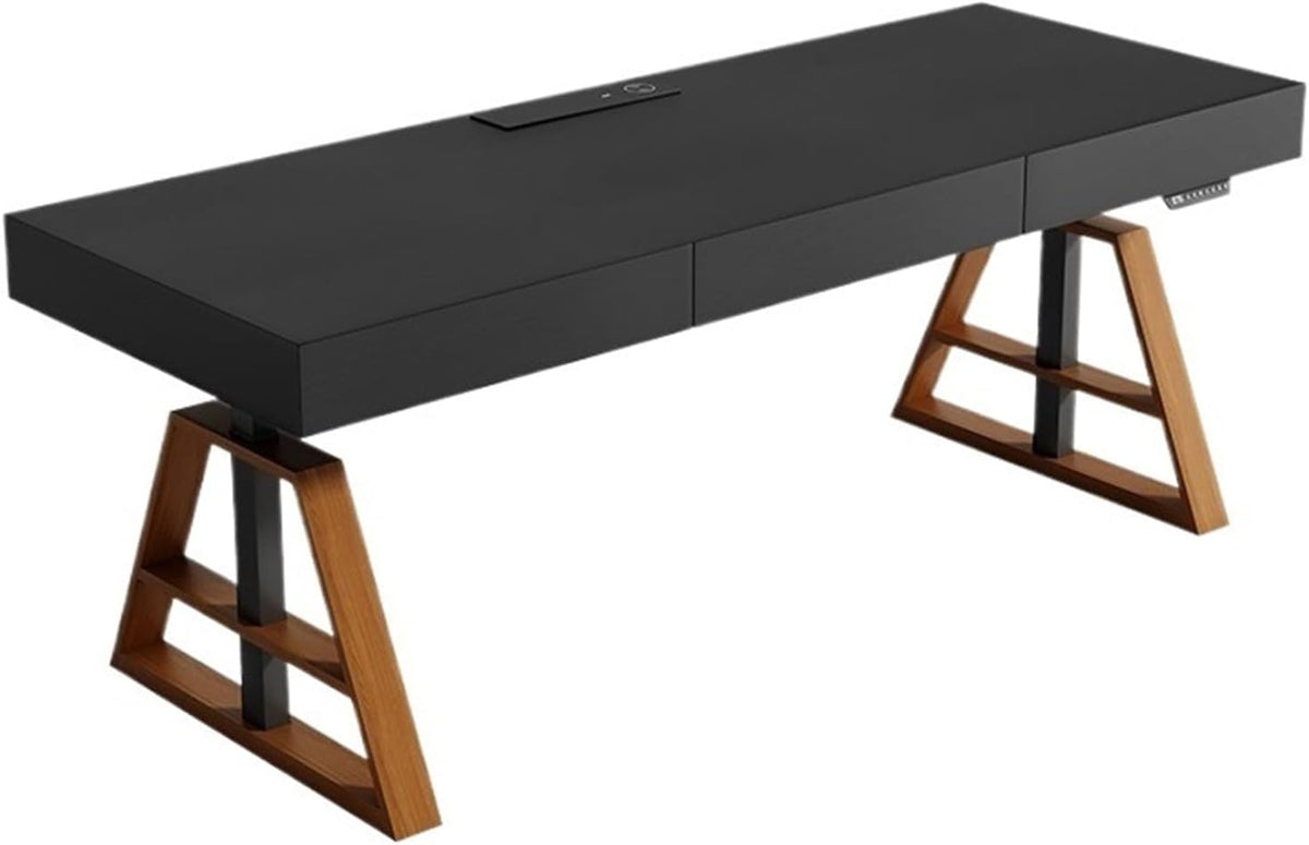 Postaze Scrivania Elettrica Regolabile in Altezza - Piano Rettangolare Taglia Media - Cassetti Integrati e Porta USB - Per Casa Ufficio e Studio