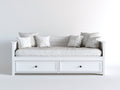 Divano letto-Legno-MDF-206x94x83 cm-Bianco-Minimal classico