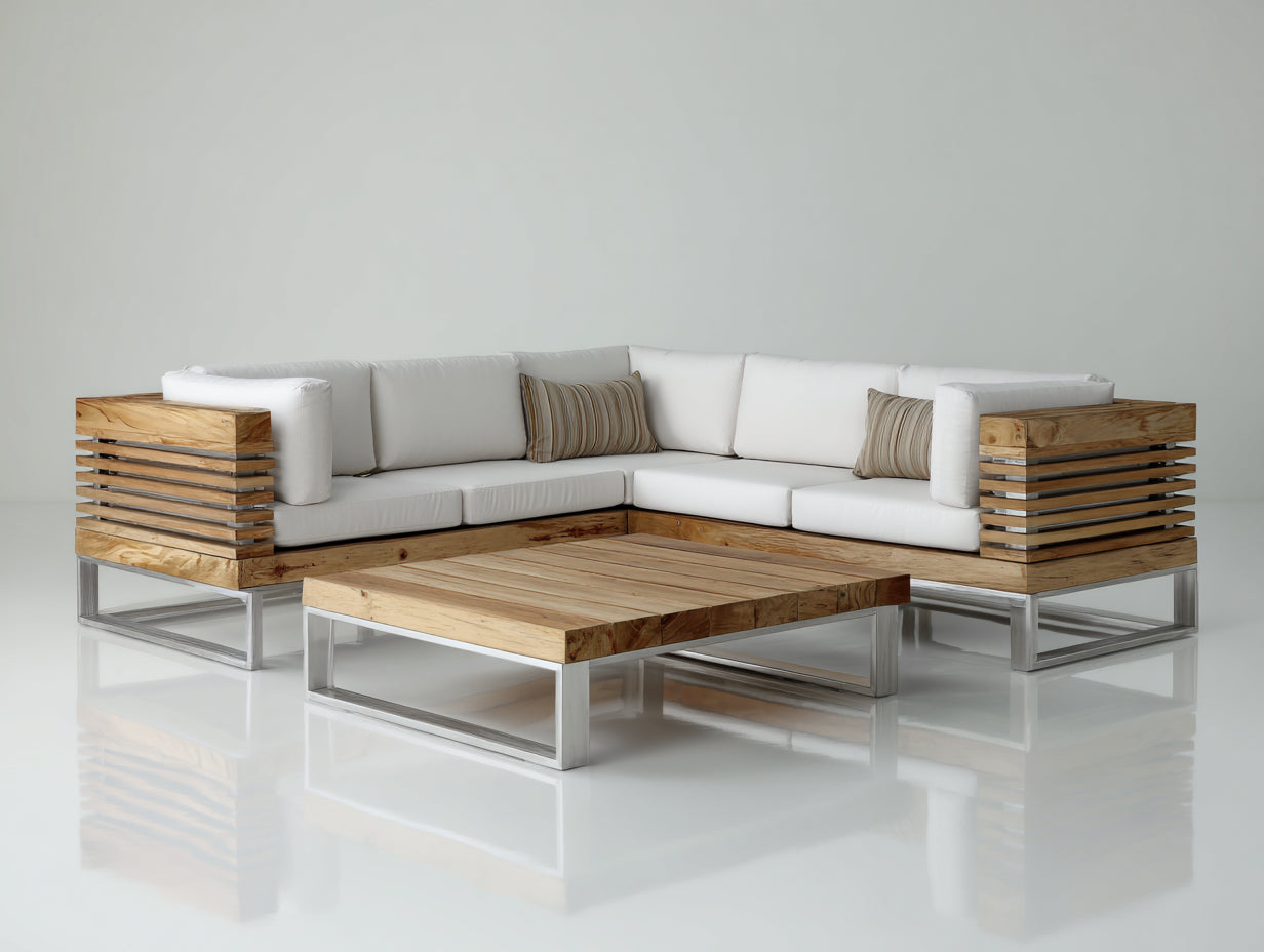 Divani da esterno-legno-metallo-tessuto-272x272x81 cm-legno naturale-bianco-moderno architettonico