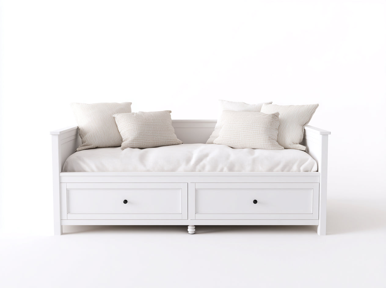 Divano letto-Legno-MDF-204x92x81 cm-Bianco-Scandinavo minimalista