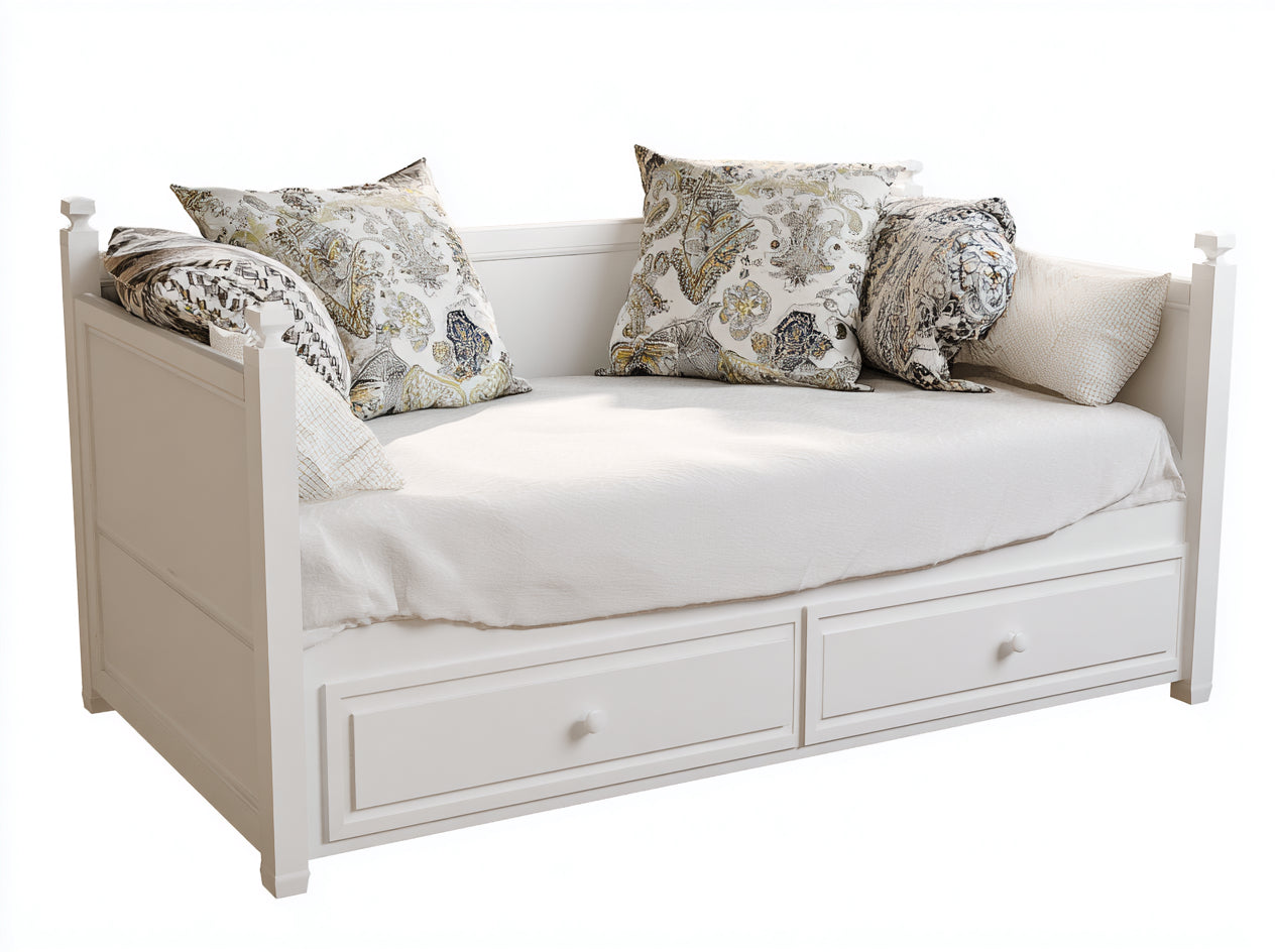 Divano letto-Legno-MDF-217x98x86 cm-Bianco-Classico moderno