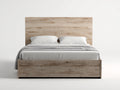 Letto matrimoniale-Legno-219x193x115 cm-Rovere naturale-Chic contemporaneo