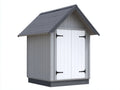 Casetta da giardino-Legno-165x145x235 cm-Grigio-Bianco-Stile classico compatto